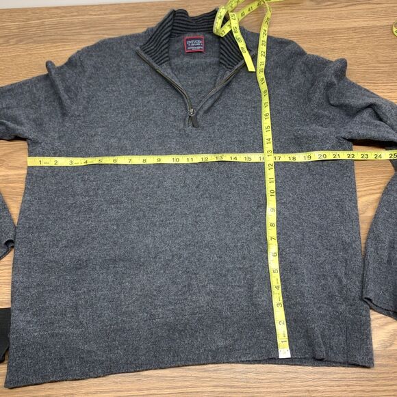 UNTUCKit Quarter Zip Sweater 100% Extra Fine Merino Wool Men’s XXL - Picture 3 of 6